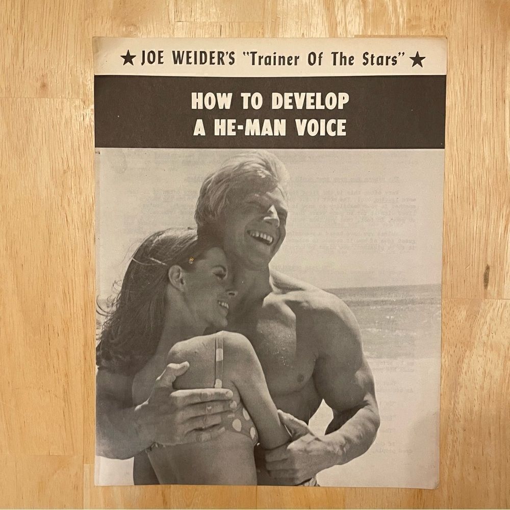 Vintage Joe Weider How to Develop a He-Man Voice Booklet Bodybuilding
